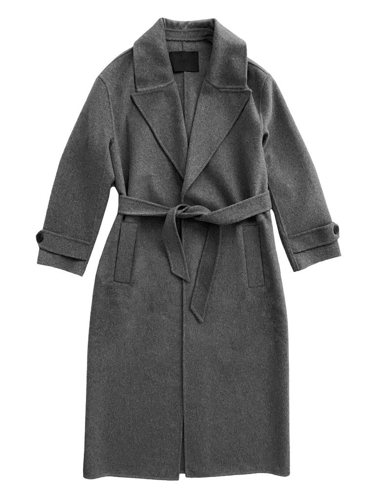Mantel Cerena Maxi grey melange, Ansicht vorn